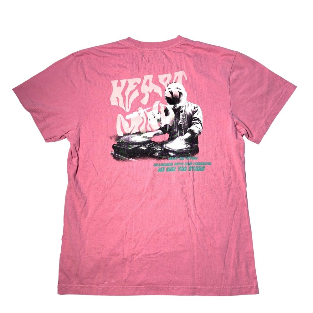 Billionaire‎ Boys Club T-Shirt Mens Size L Pink Save The Future Graphic BBC